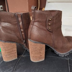 Call It Spring Brown Heeled Booties